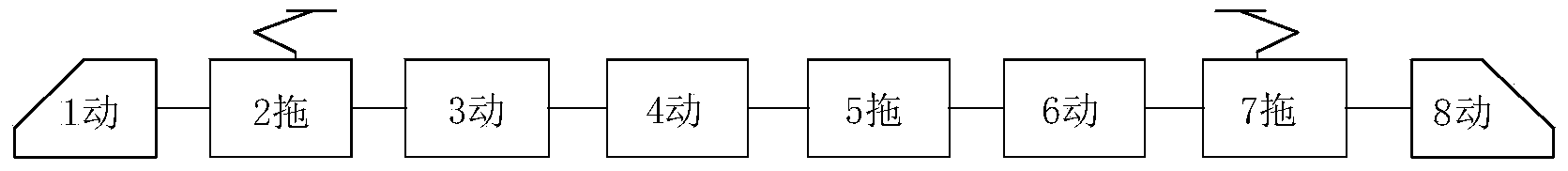 Power supply system without passing neutral phases in whole journey of high-speed passenger transport line motor train unit