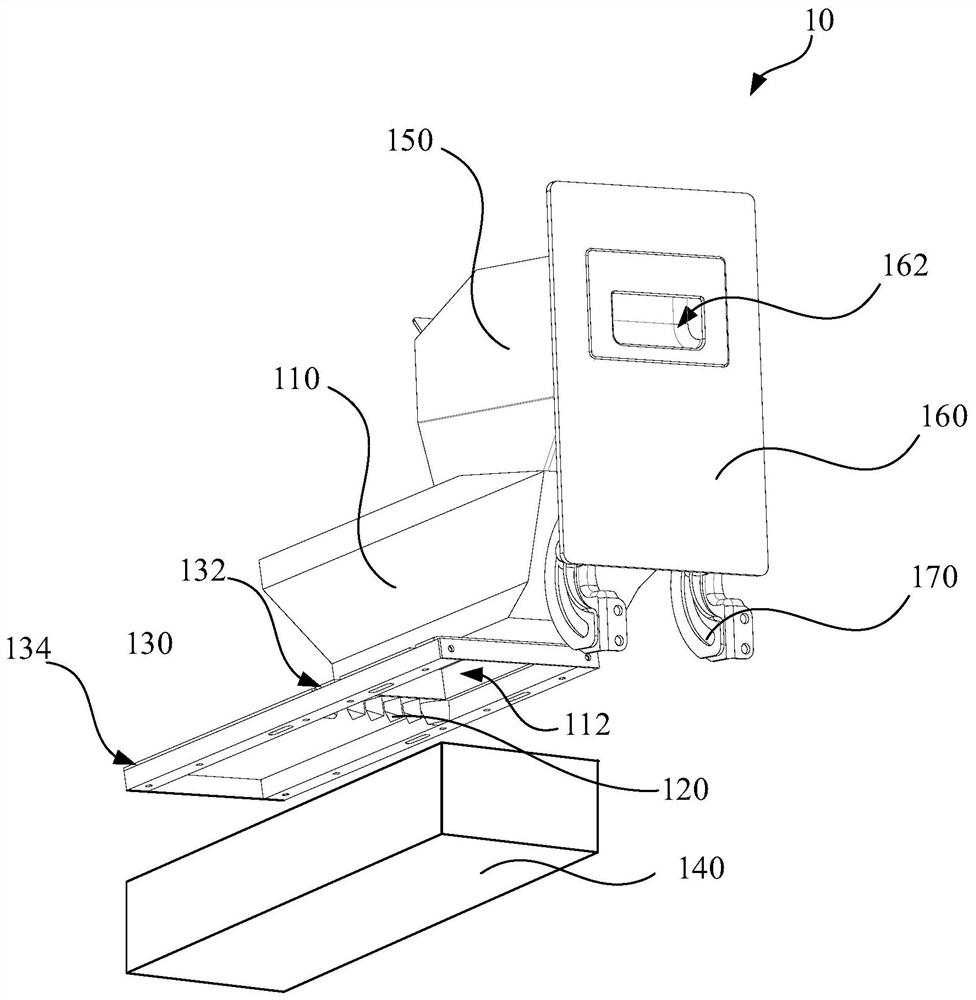 Feeding structure, feeding device and seed testing machine