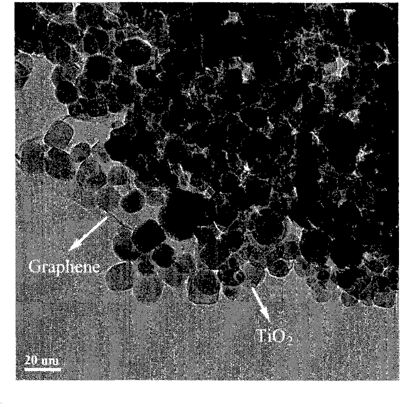 Preparation method of graphene/titanium dioxide composite photocatalyst