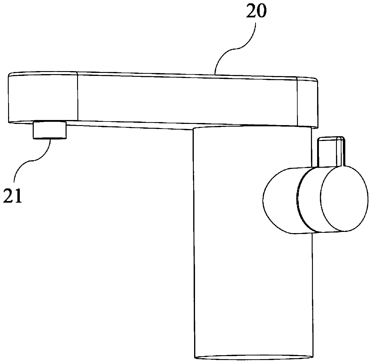 Water tap direct-connected flash refrigerator and its assembly