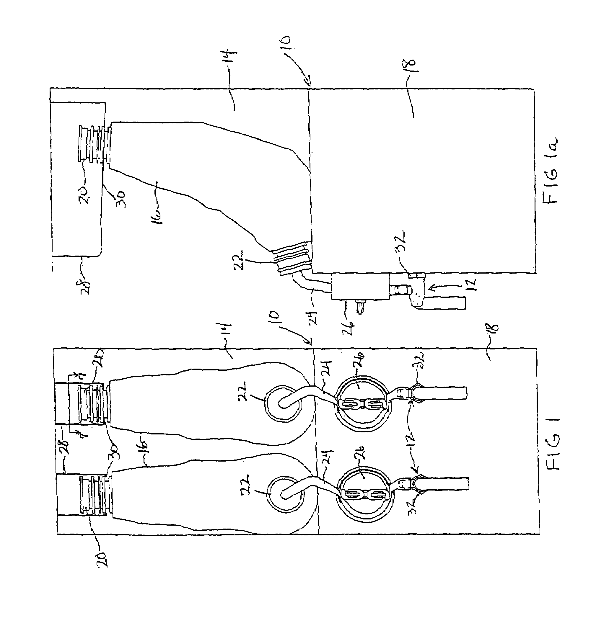 Sanitary, vented and disposable dispensing assembly for post mix beverage dispenser