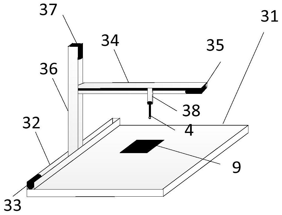 A non-contact online test device for input impedance at each position of a printed circuit board