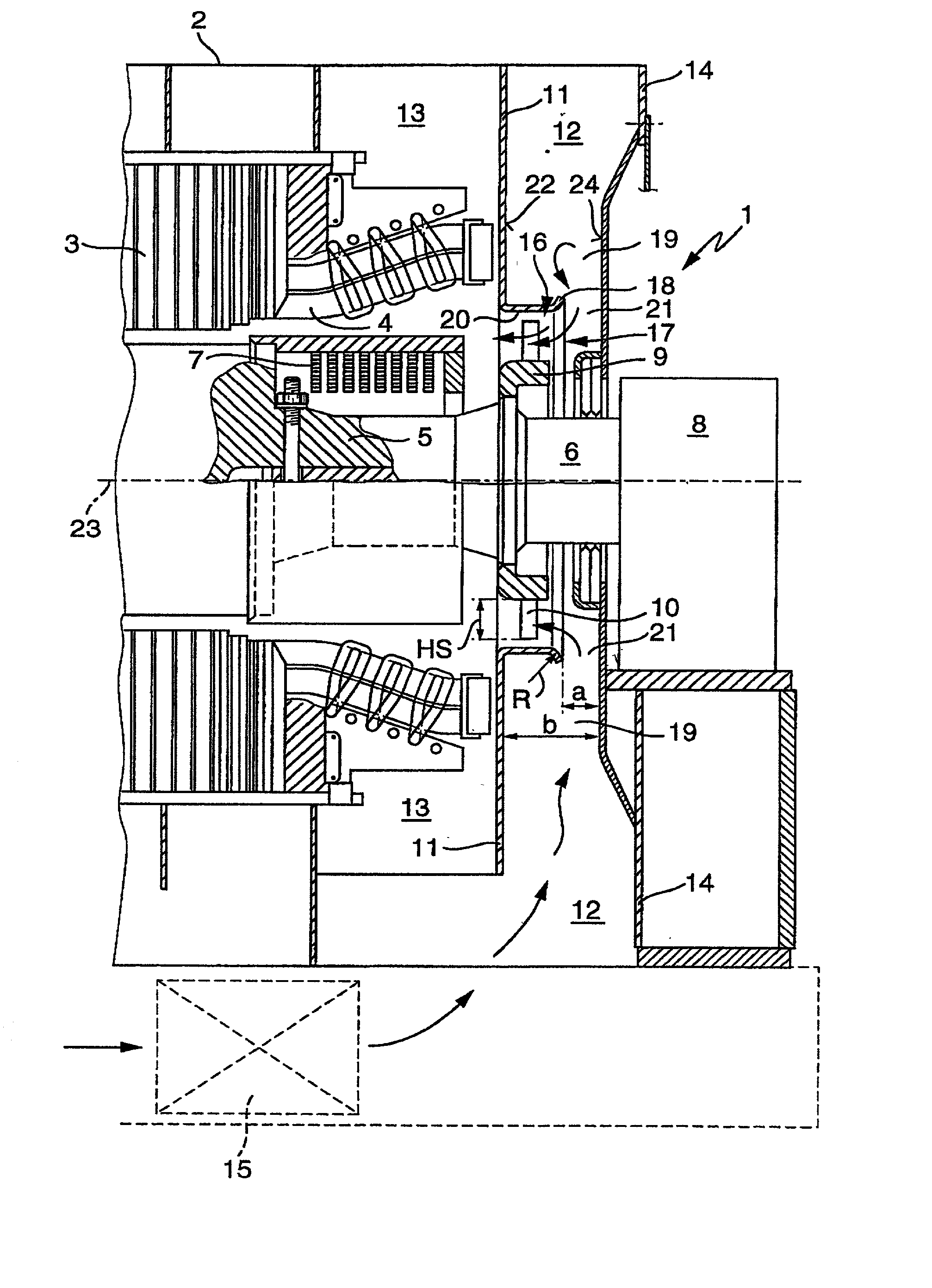 Gas-cooled machine, in particular a turbo-generator