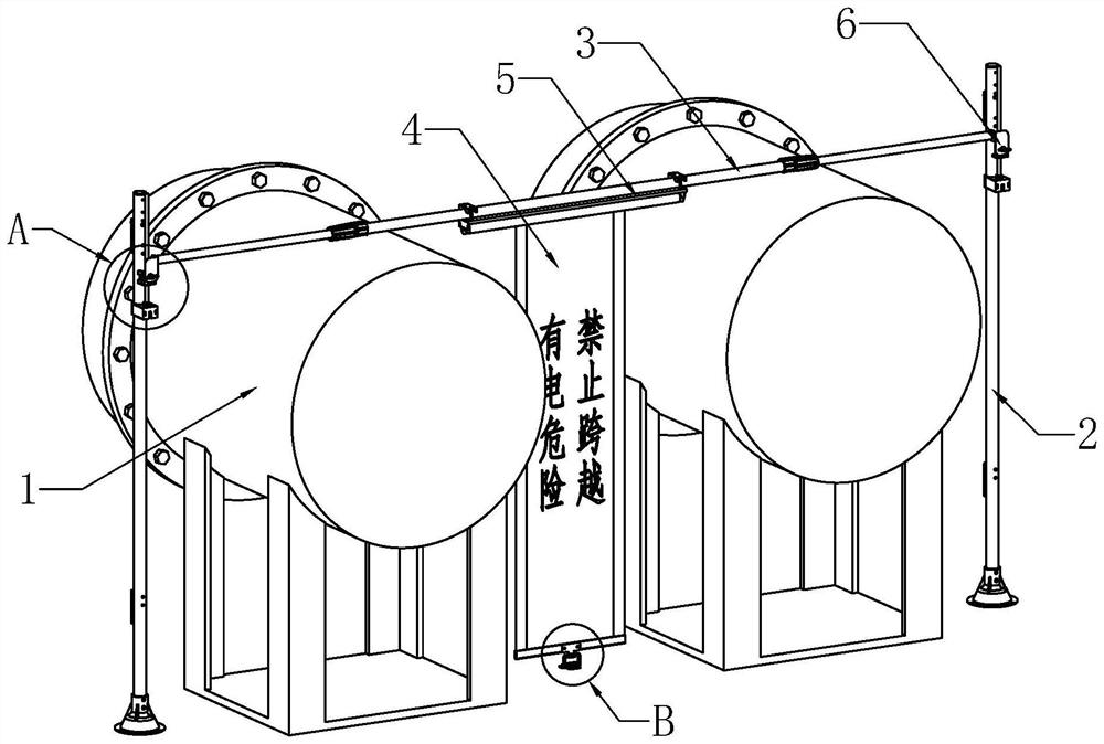 Stepless adjusting type bus bar isolation device