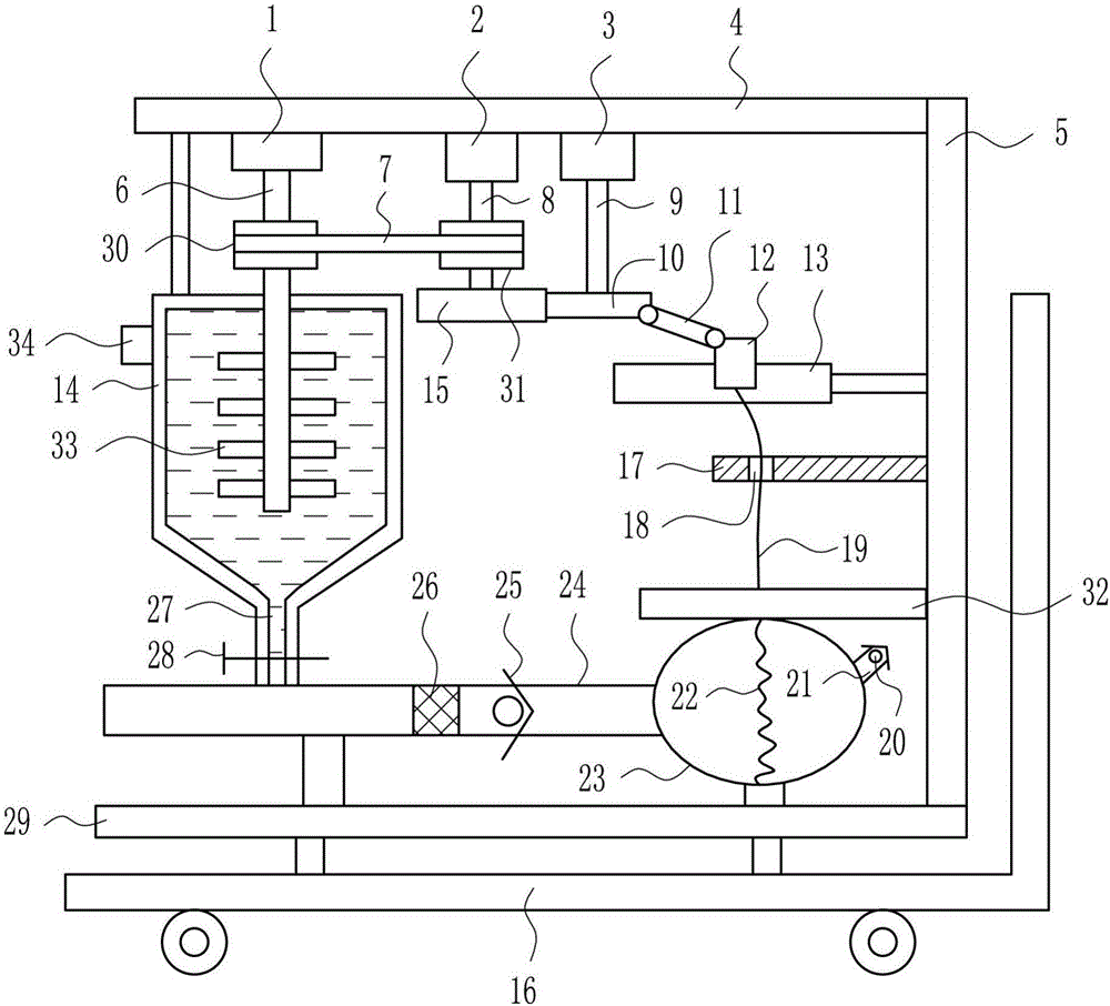 Wind power and sand power combined fire extinguishing device for fire protection