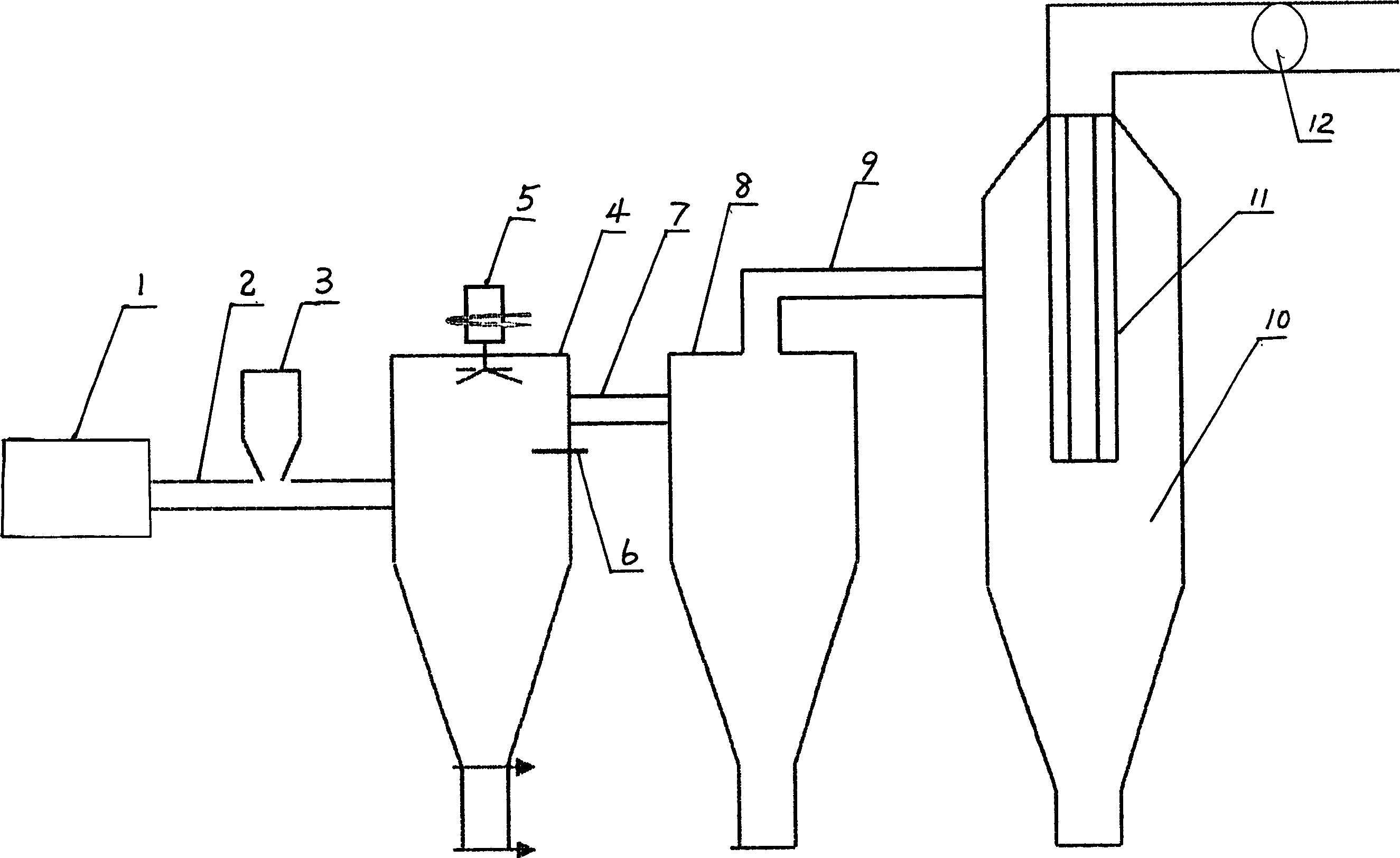 Pollen pini drying and sand-impurity-removing method