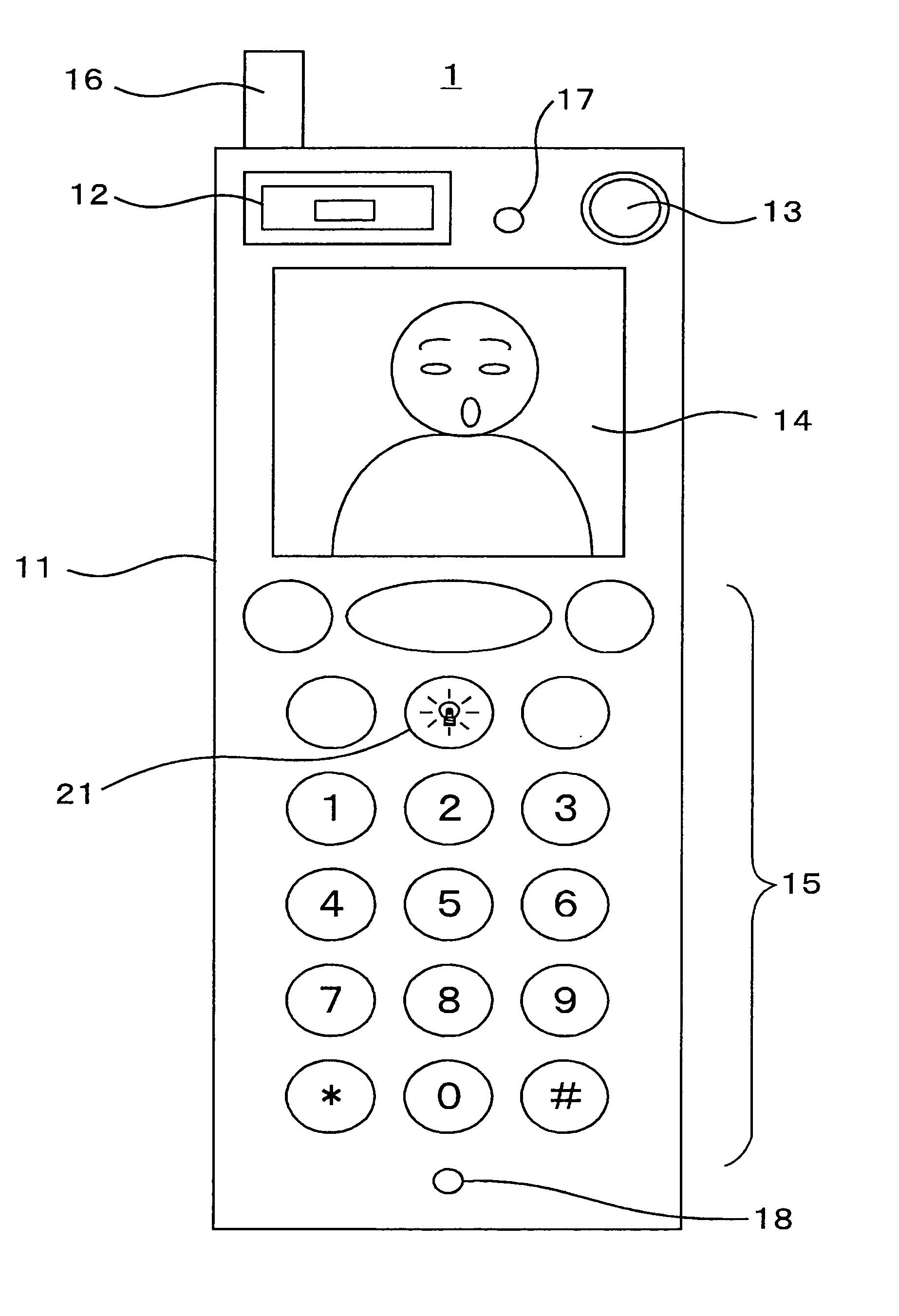 Mobile telephone device having camera and illumination device for camera