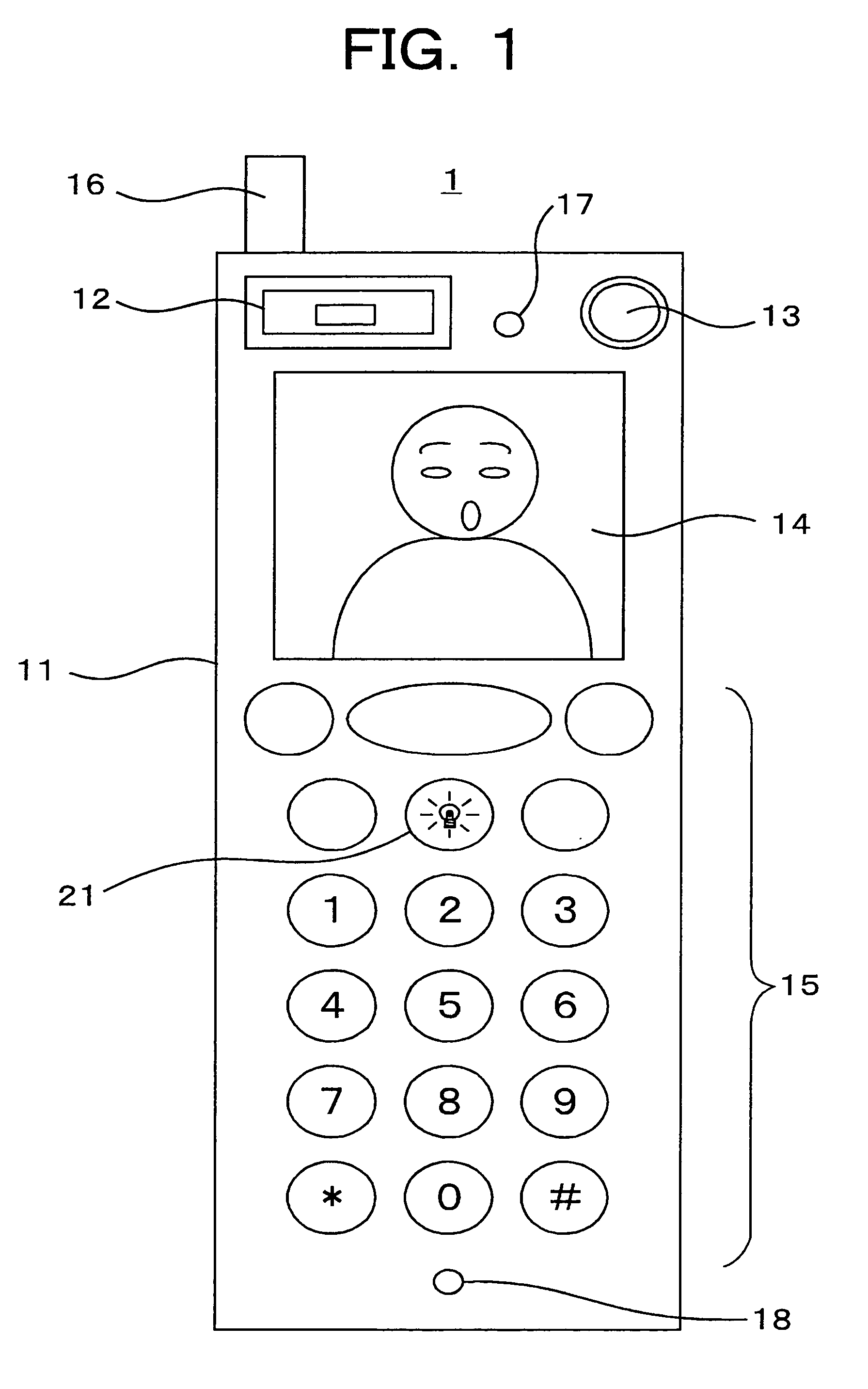 Mobile telephone device having camera and illumination device for camera