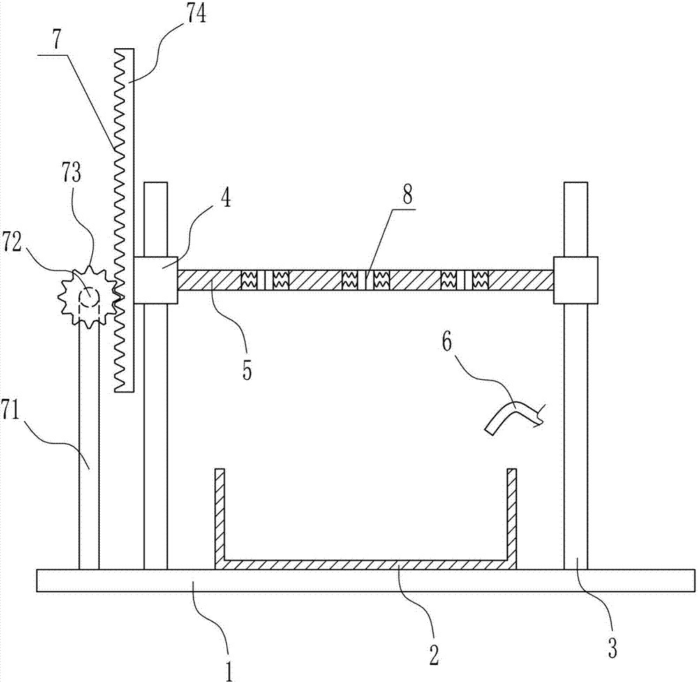 Writing brush cleaning device