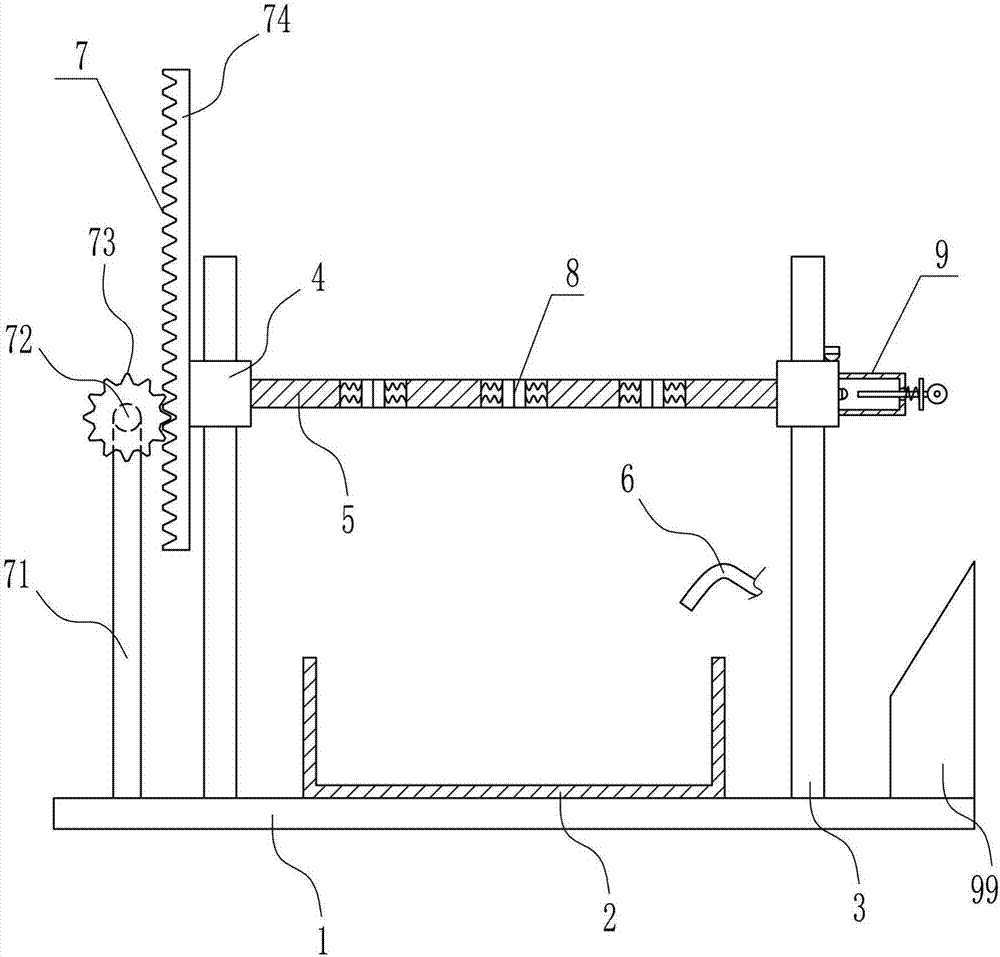 Writing brush cleaning device