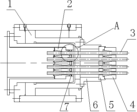 Method for quickly aligning steel strands in tension construction of front-clamping jack and centring plate