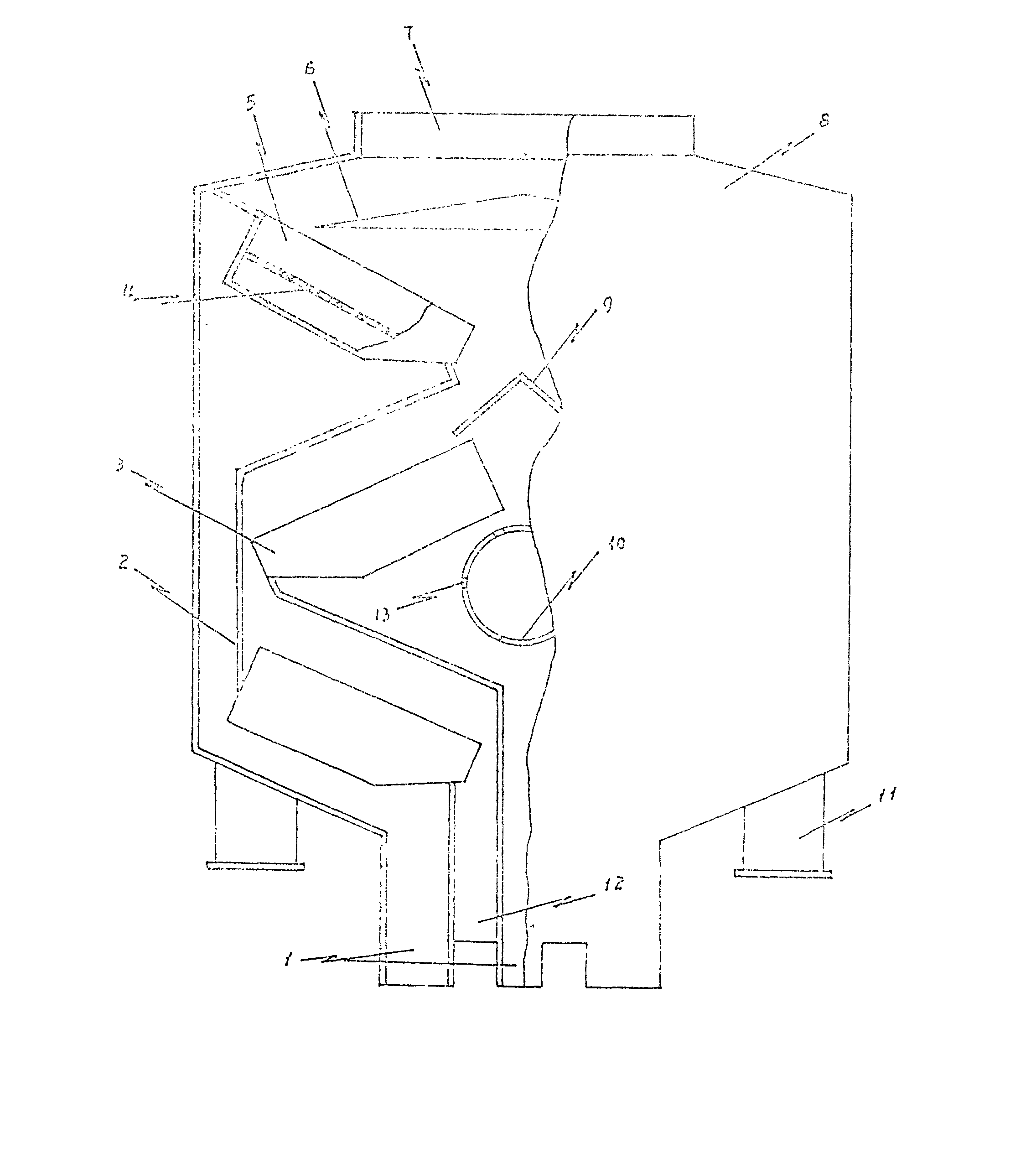 Floor area required less vibrating screen