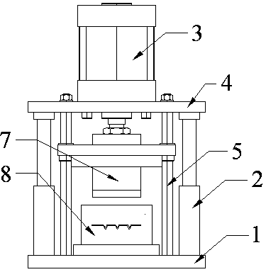 Lifting type sheet metal part punching device