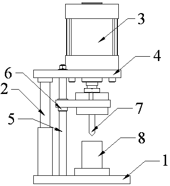 Lifting type sheet metal part punching device