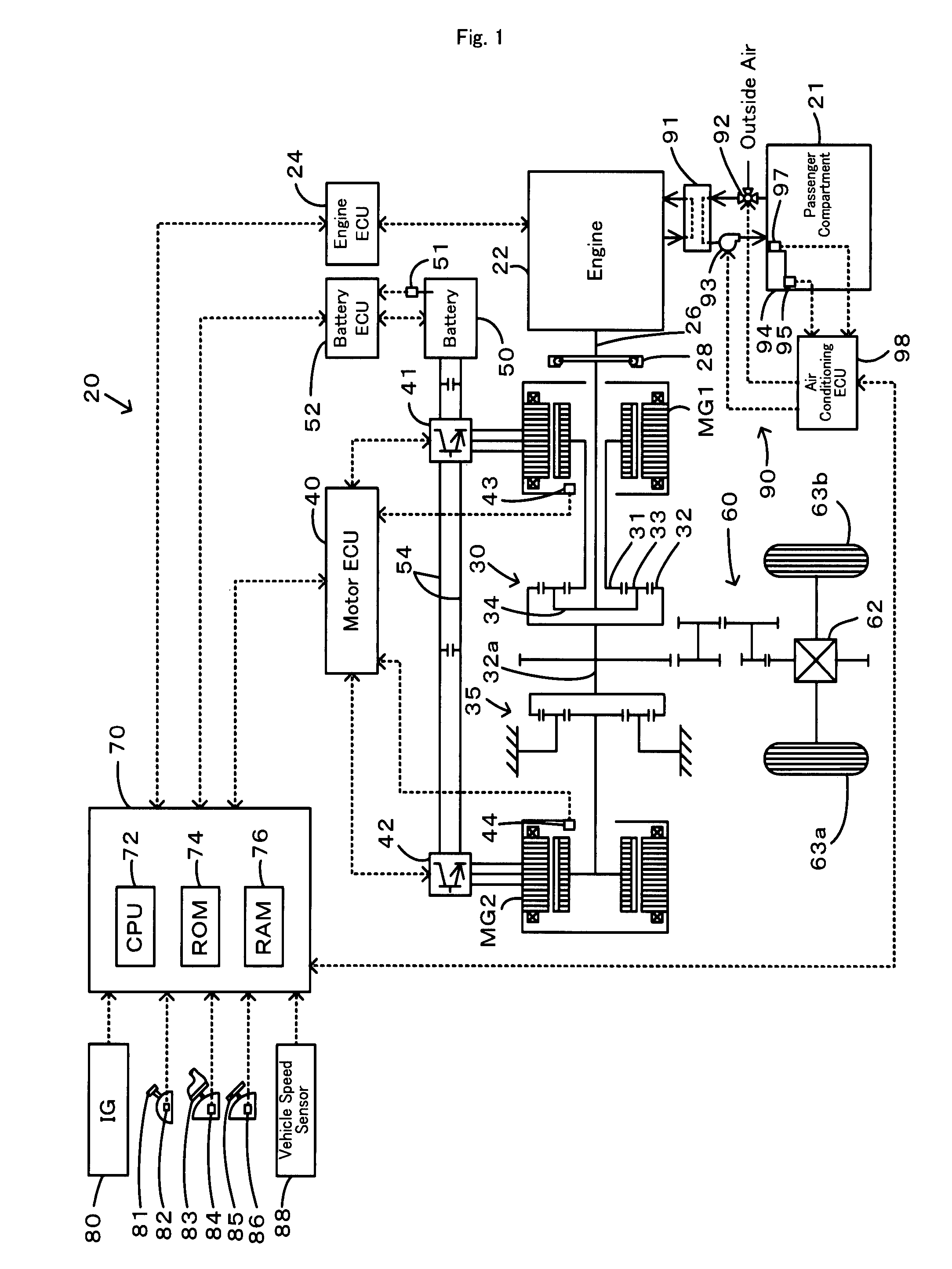 Motor vehicle and control method of internal combustion engine