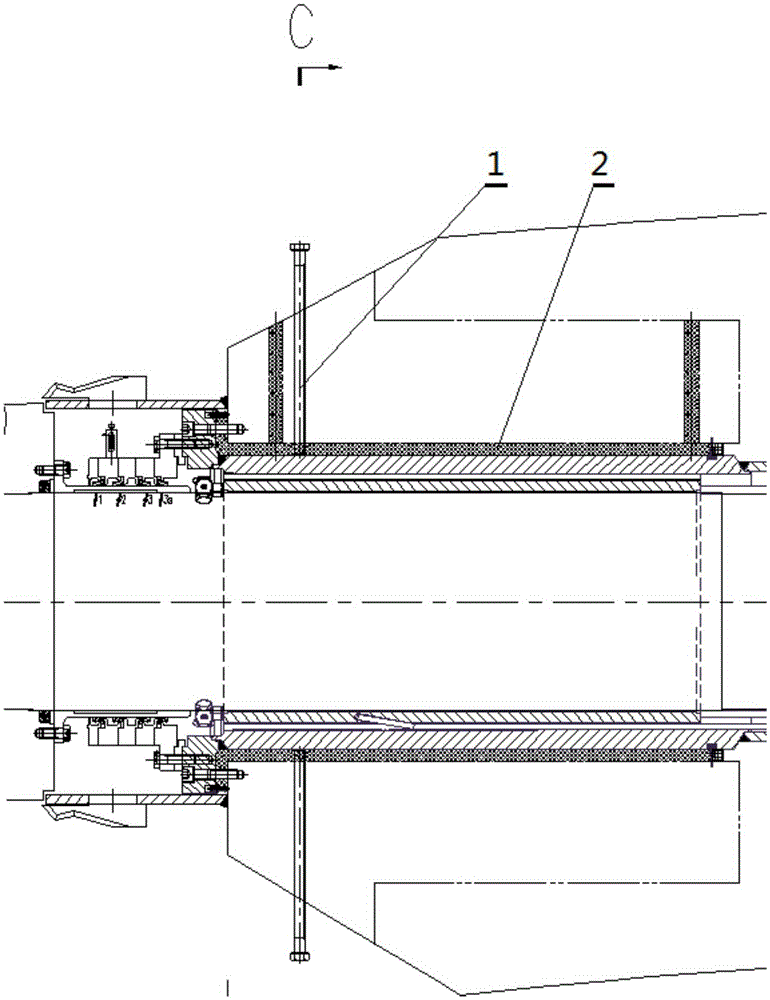 Ship shafting integral tail pipe alignment positioning structure and positioning method