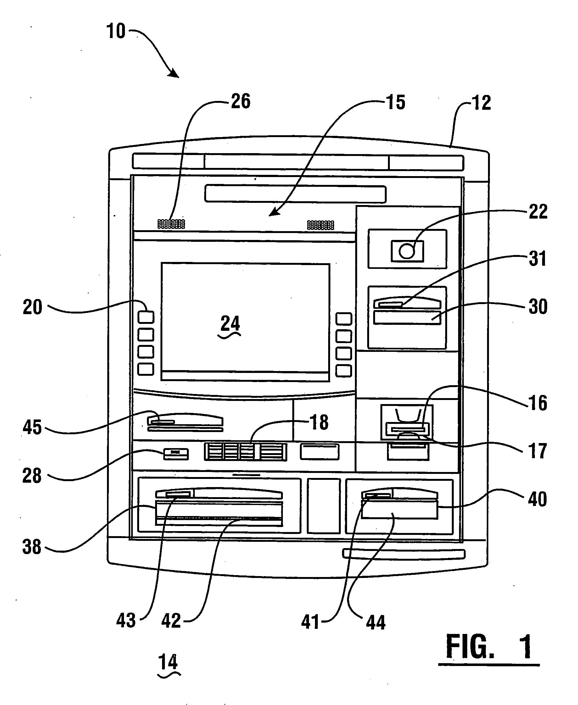 ATM that can center different sized cash stack in a cash outlet opening