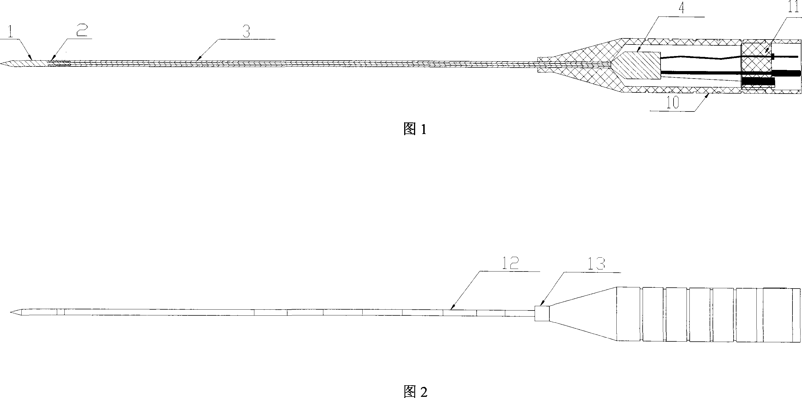 Temperature control microwave melt needle