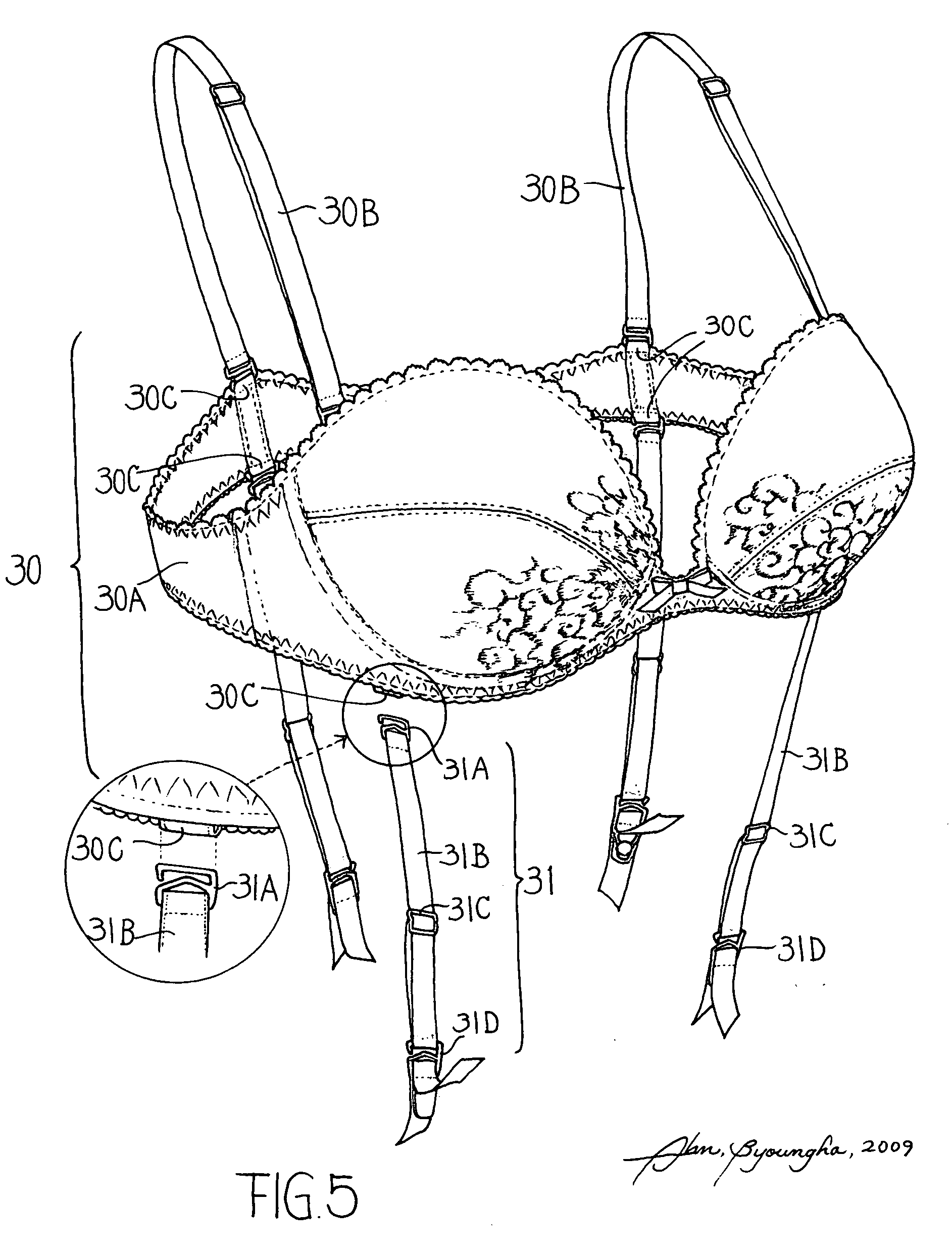 Nonconstricting pantyhose and corresponding pantyhose-holding undergarment