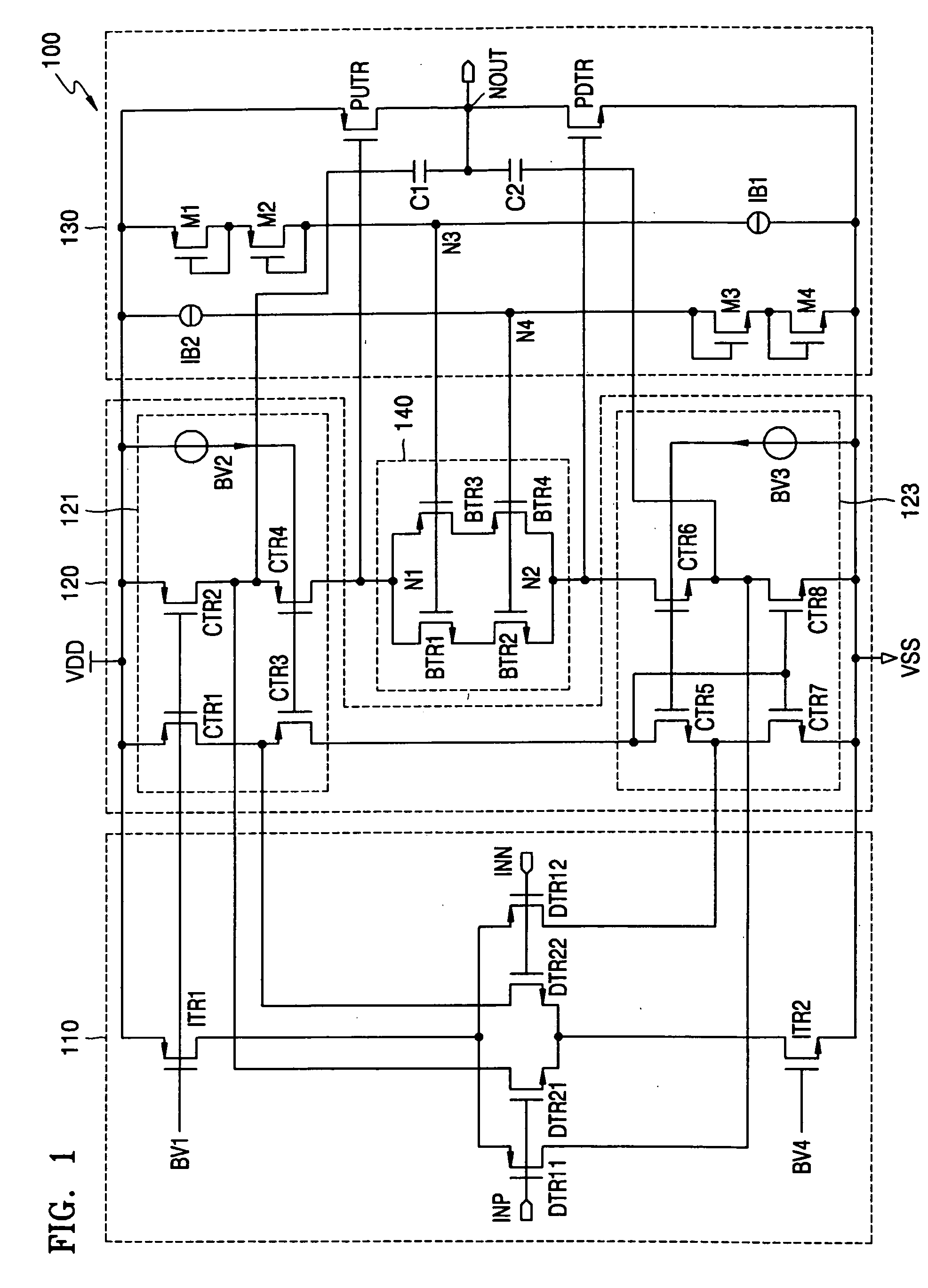 Differential amplifier with cascode control