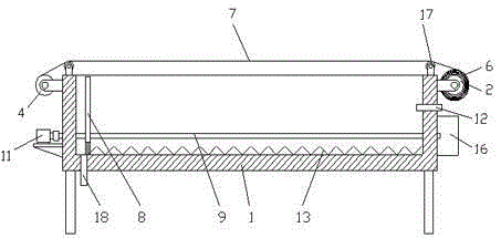 Cattle drinking trough with automatic cover, cleaning device and heating device