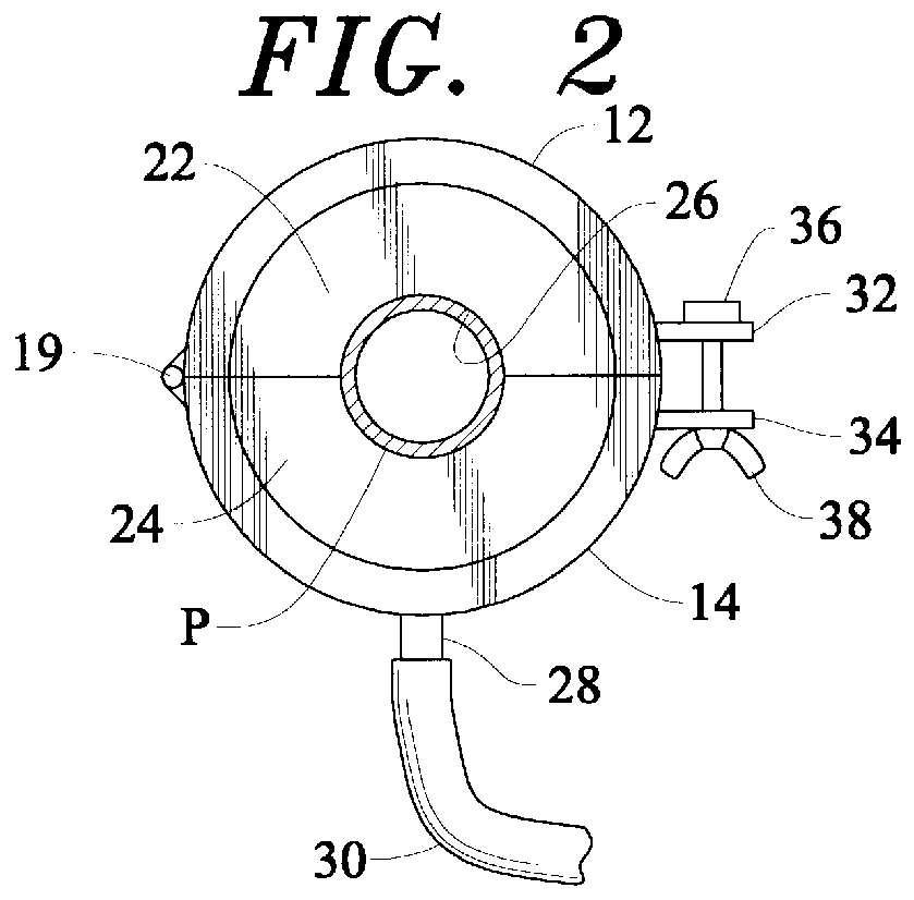 Attachment for sampling purge gas pressure at weld site