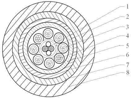 Opto-electronic combined trailing cable used for hydrophone system