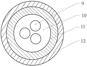 Opto-electronic combined trailing cable used for hydrophone system