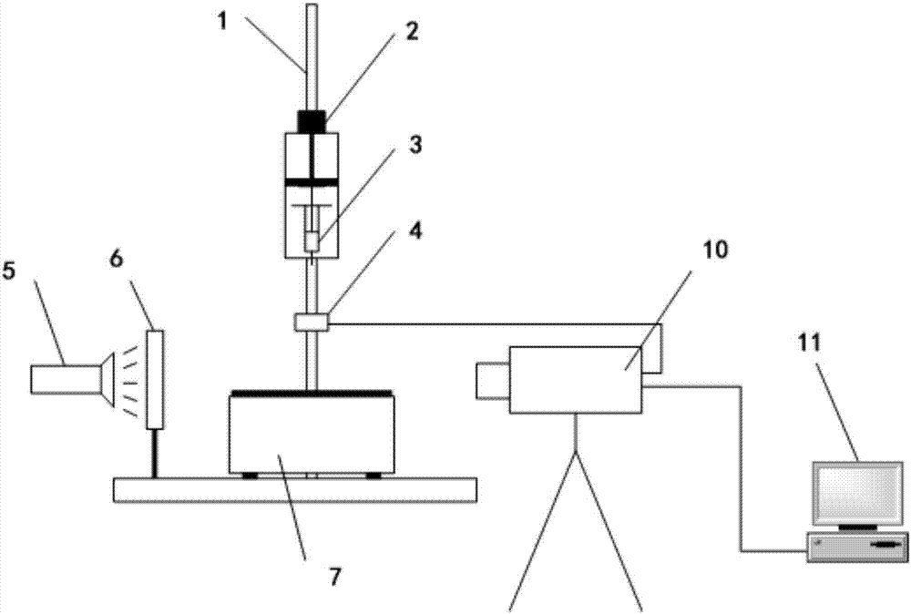 Liquid drop wall hitting experiment device and method