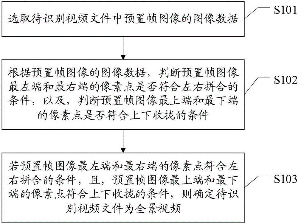 Panoramic video identification method and device