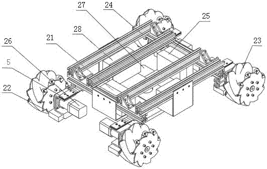 Suspension Vibration Isolation Device of Permanent Magnetic Adsorption Mecanum Wheel Vehicle