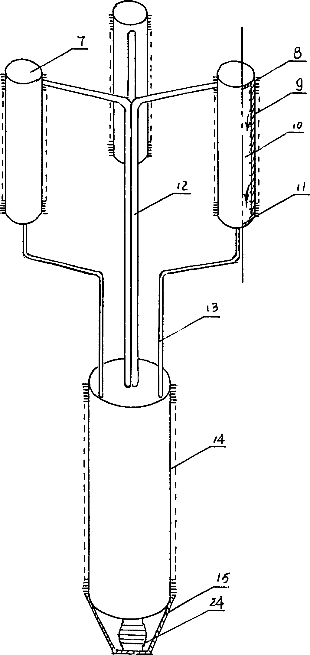 Road level including split gravity geothermal pipes