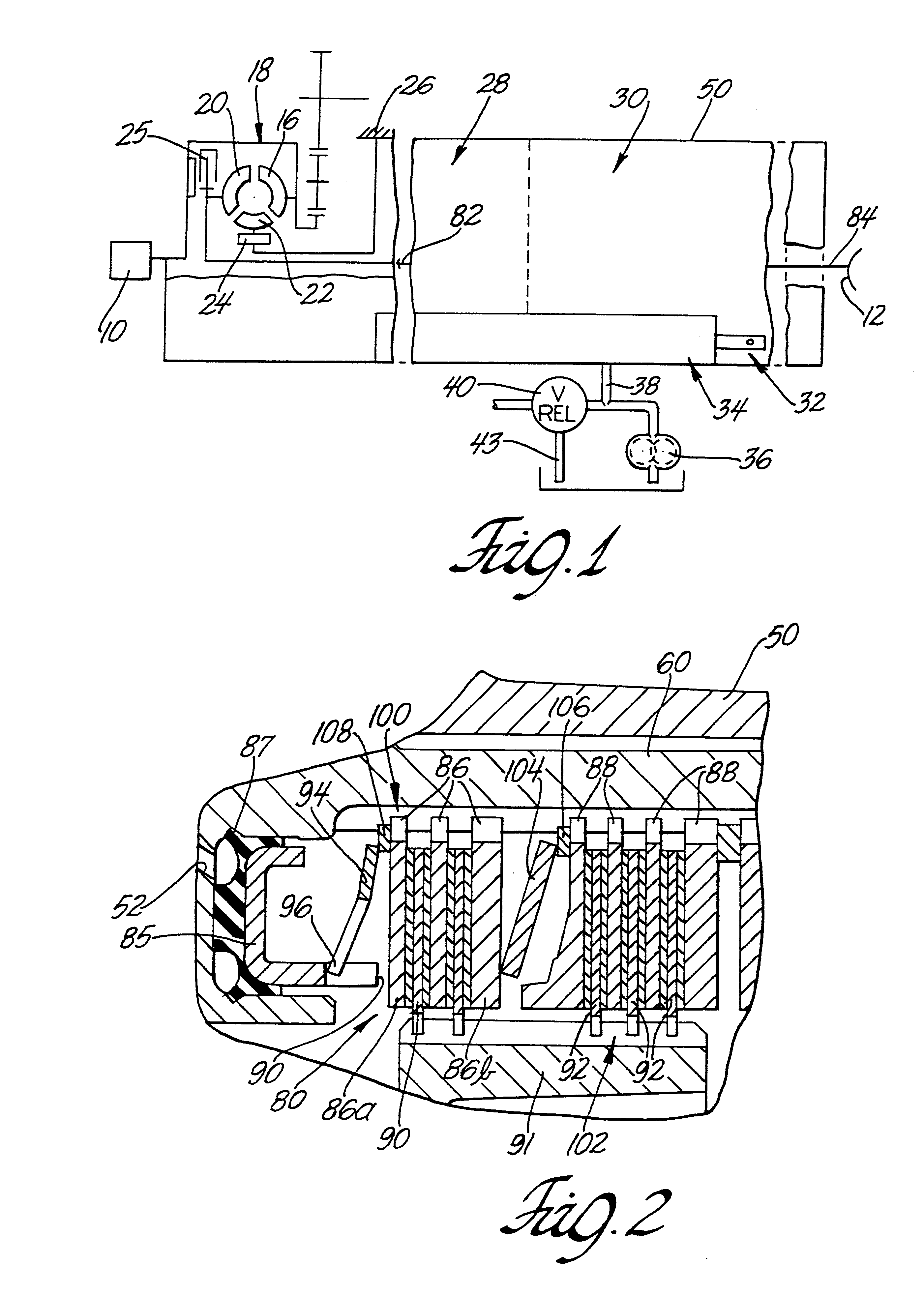Automatic transmission with dual gain multi-disk friction device