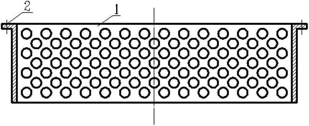 A cylindrical flow distribution device for the lower chamber of a nuclear reactor