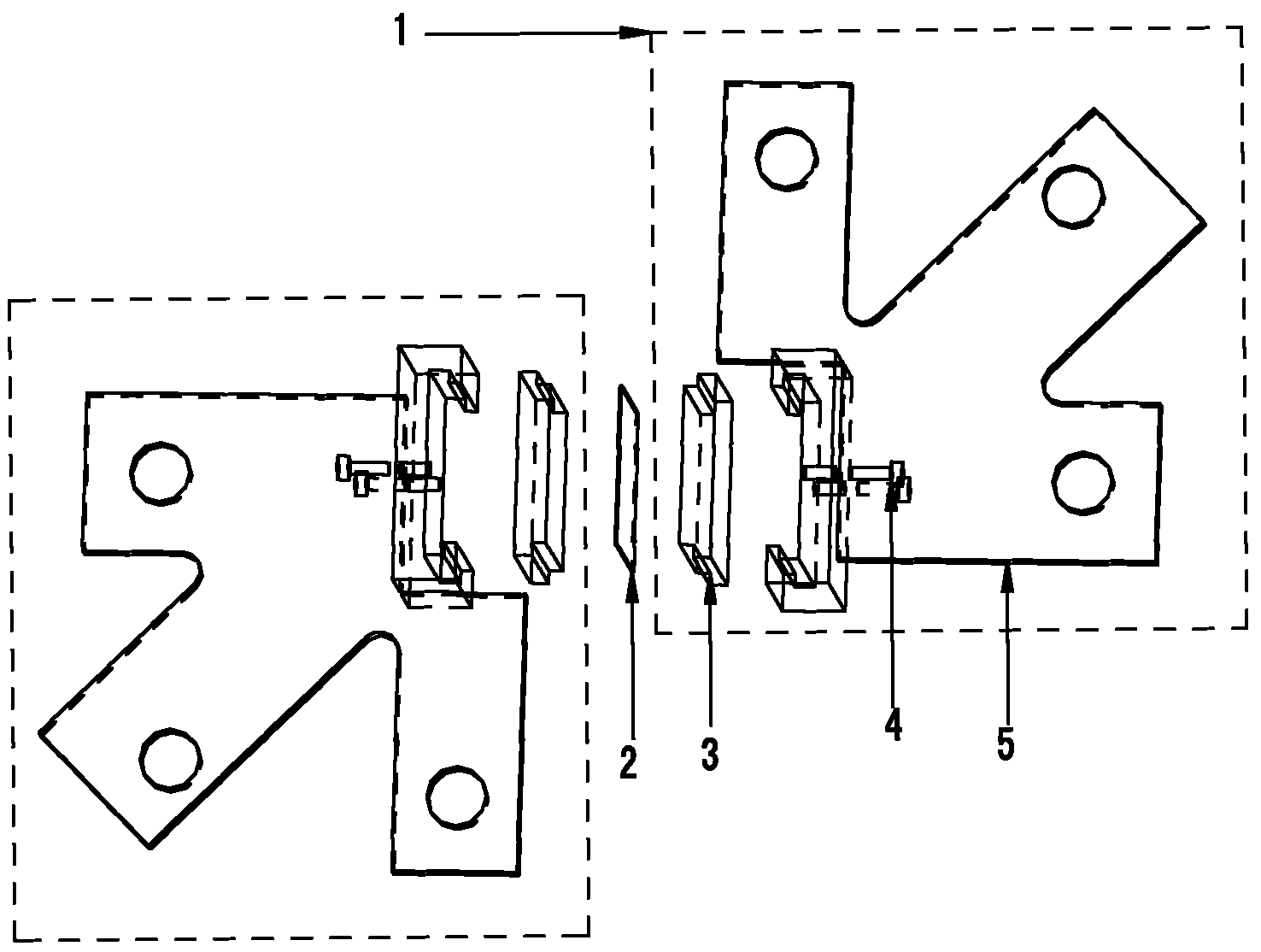 Mechanical property multidirectional testing fixture of double faced adhesive tape