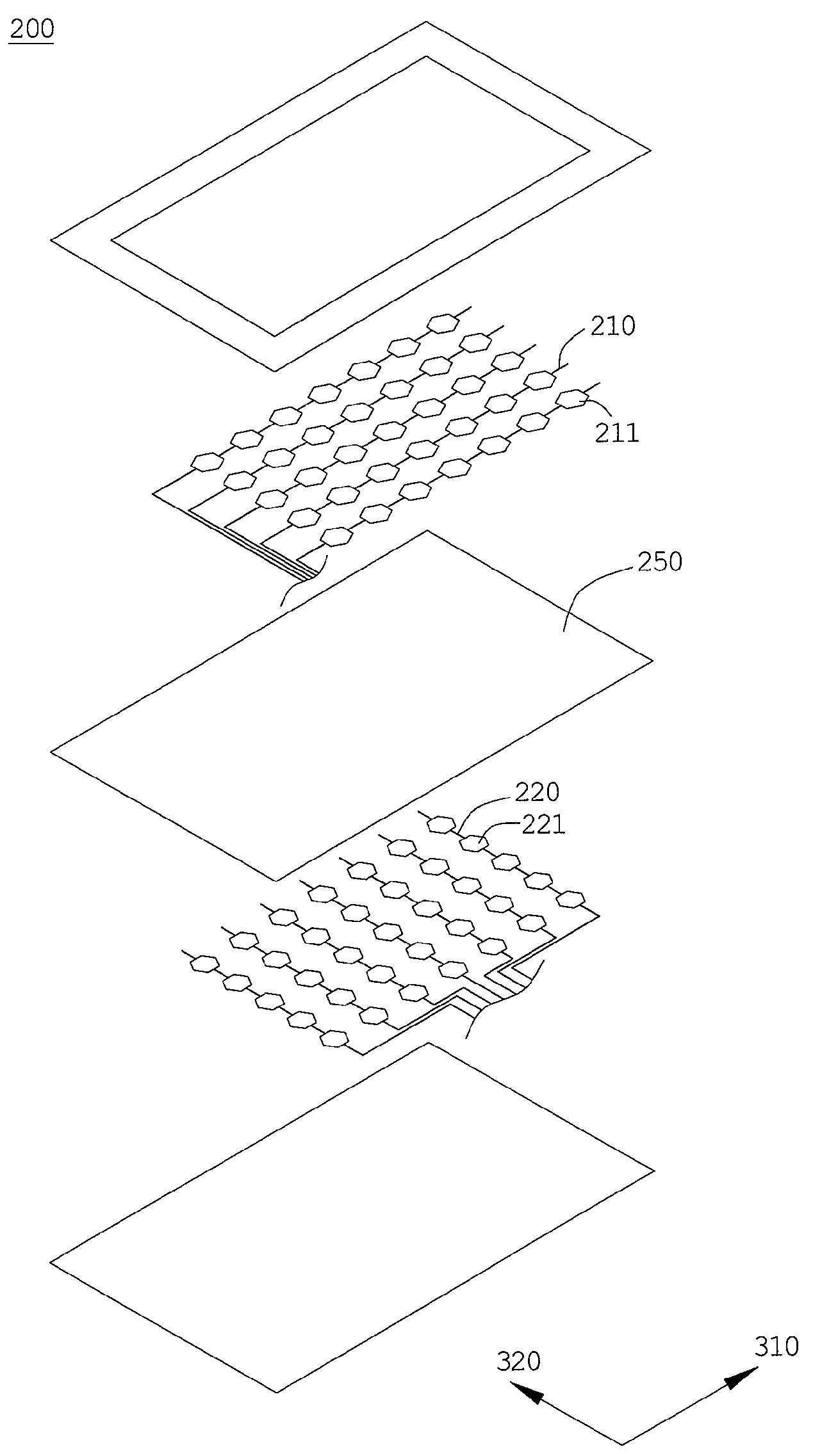 Capacitive Touch Panel with Low Coupling Capacitance and Display Device Using the Capacitive Touch Panel