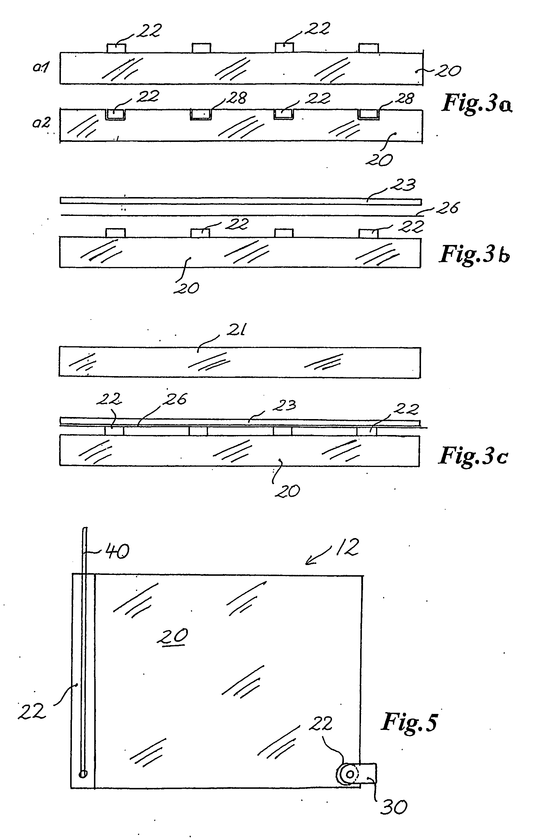 Method and device for producing composite elements and composite element