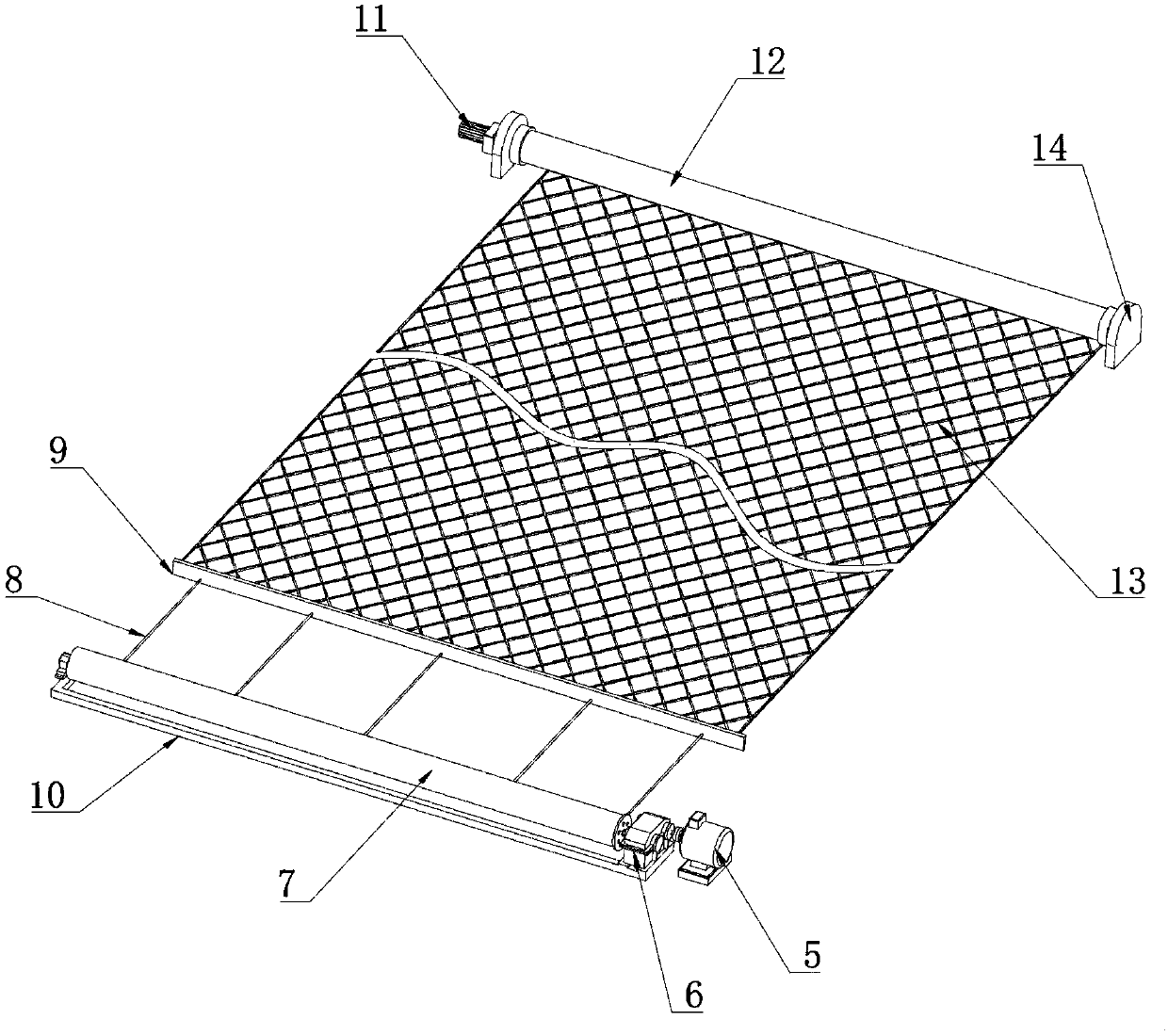 Full-automatic field tray-paving device and tray-paving method thereof