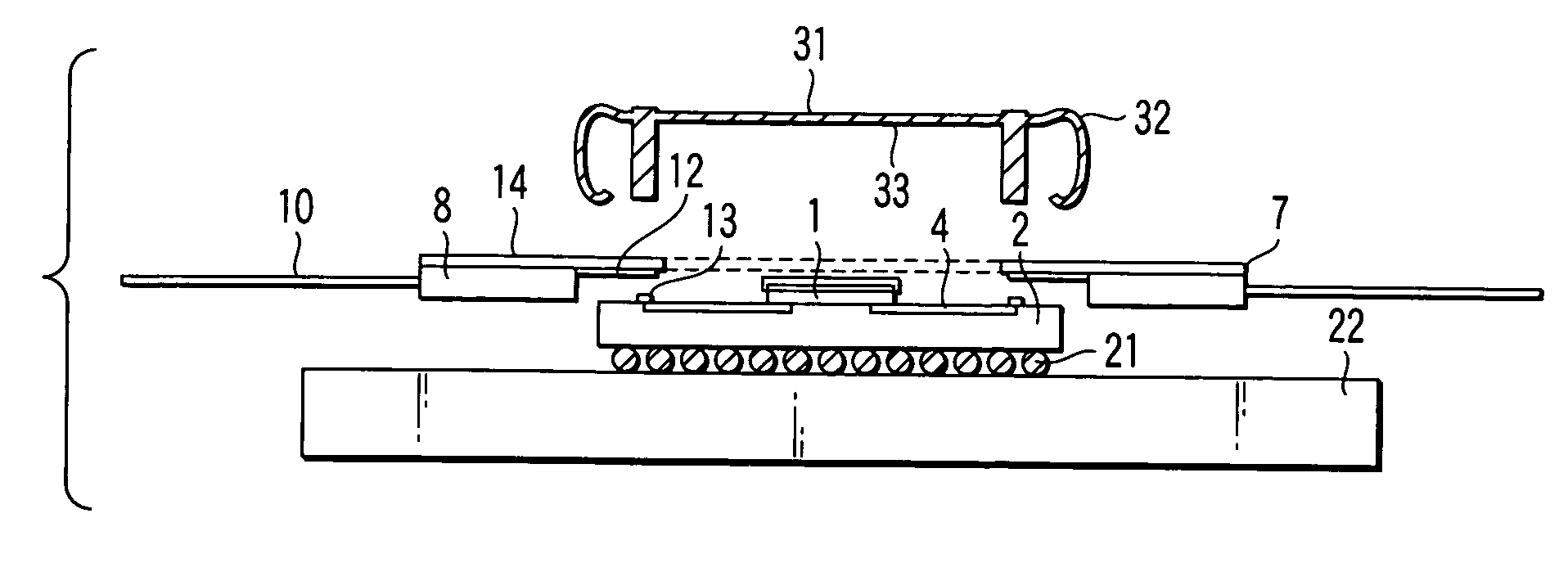 LSI package equipped with interface module, interface module and connection holding mechanism