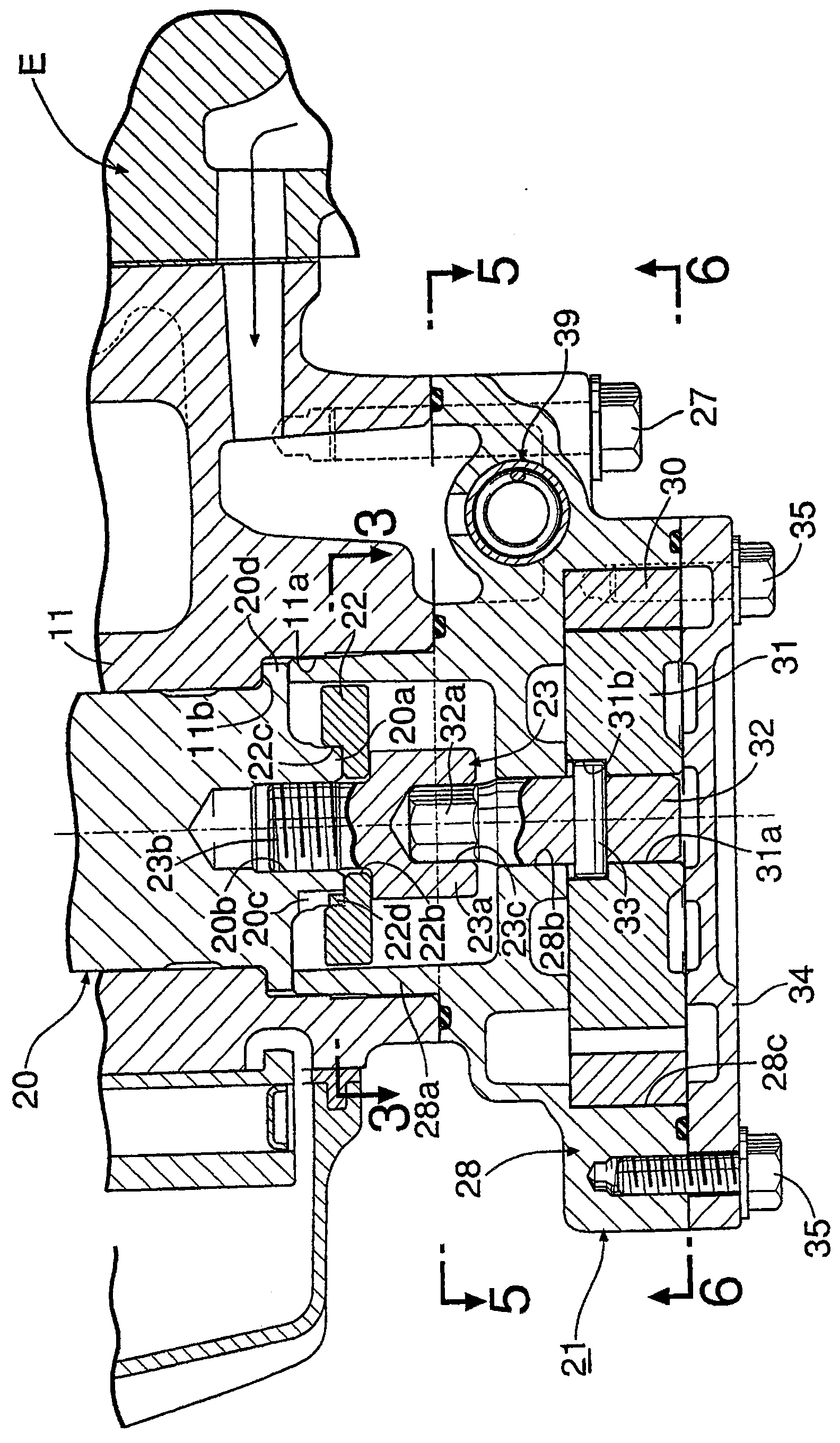 Pump driving device in engine