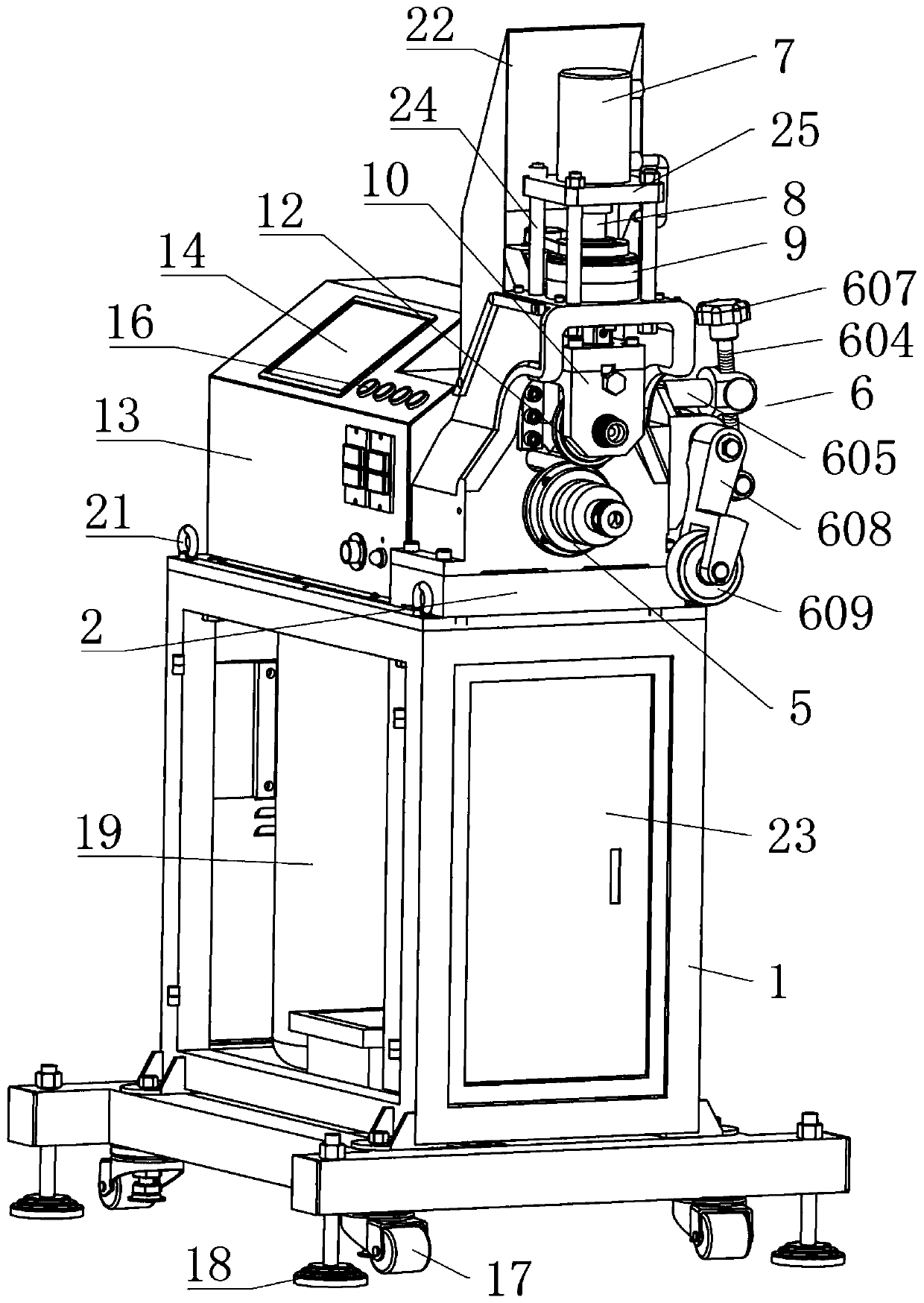 Automatic pipeline channeling machine and channeling method thereof