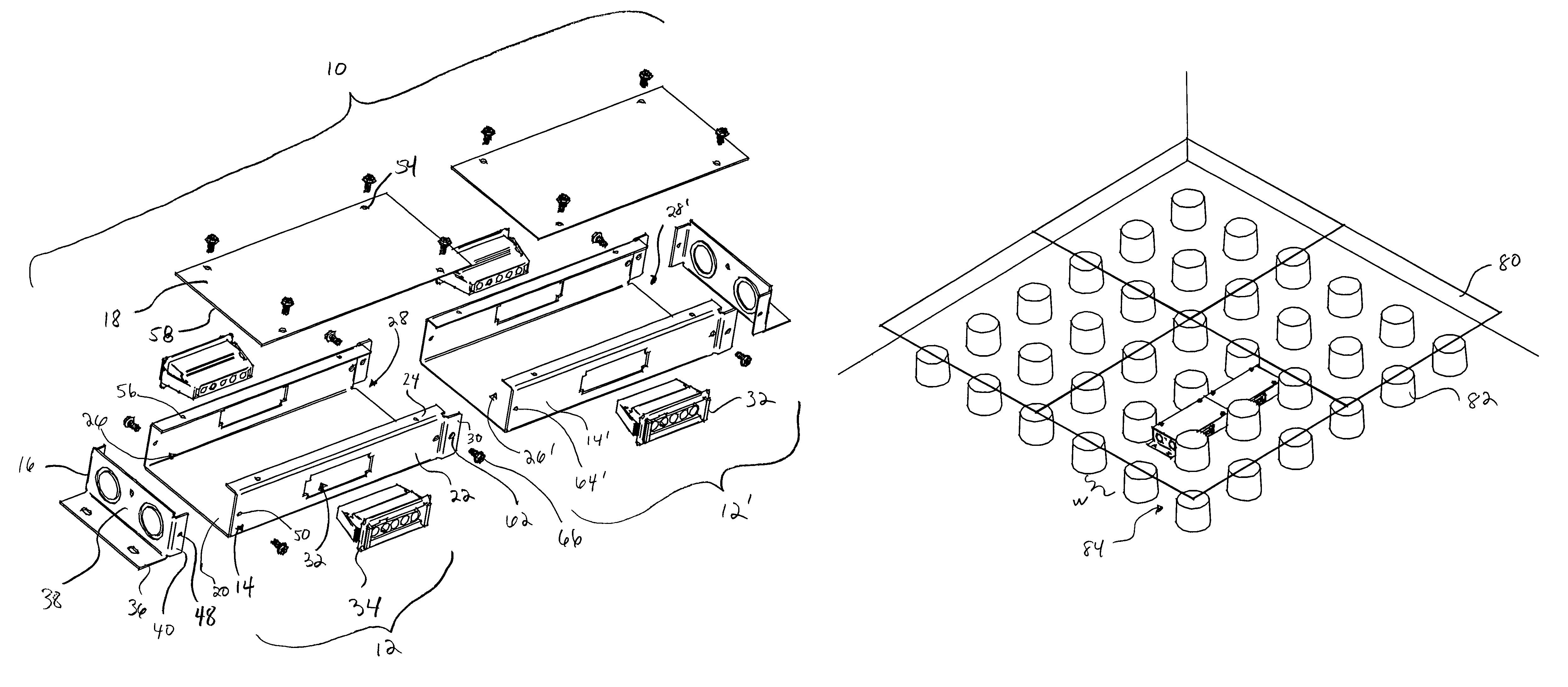 Modular underfloor distribution system