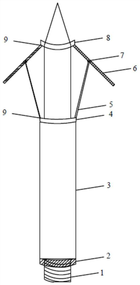 Umbrella contraction type anti-falling anchor rod structure and using method