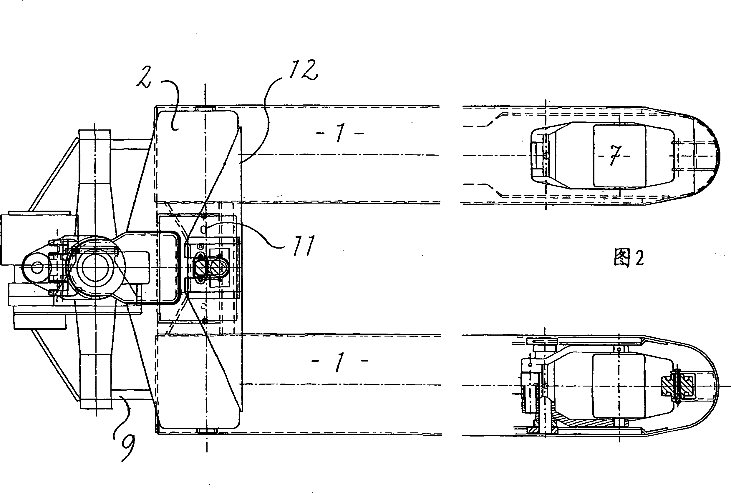 Electrically driven truck