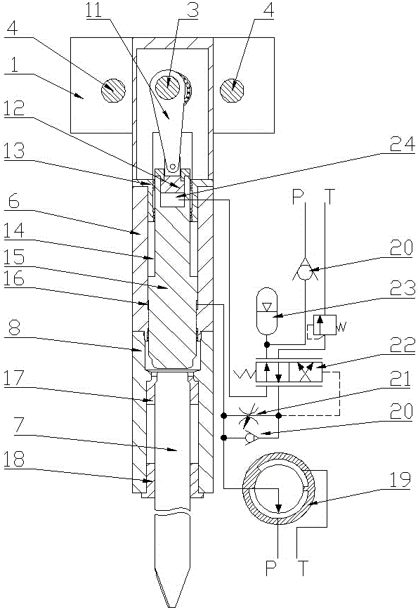 Hydraulic breaking hammer