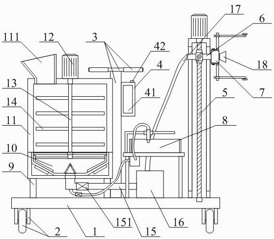 Intelligent chemical coating spraying device