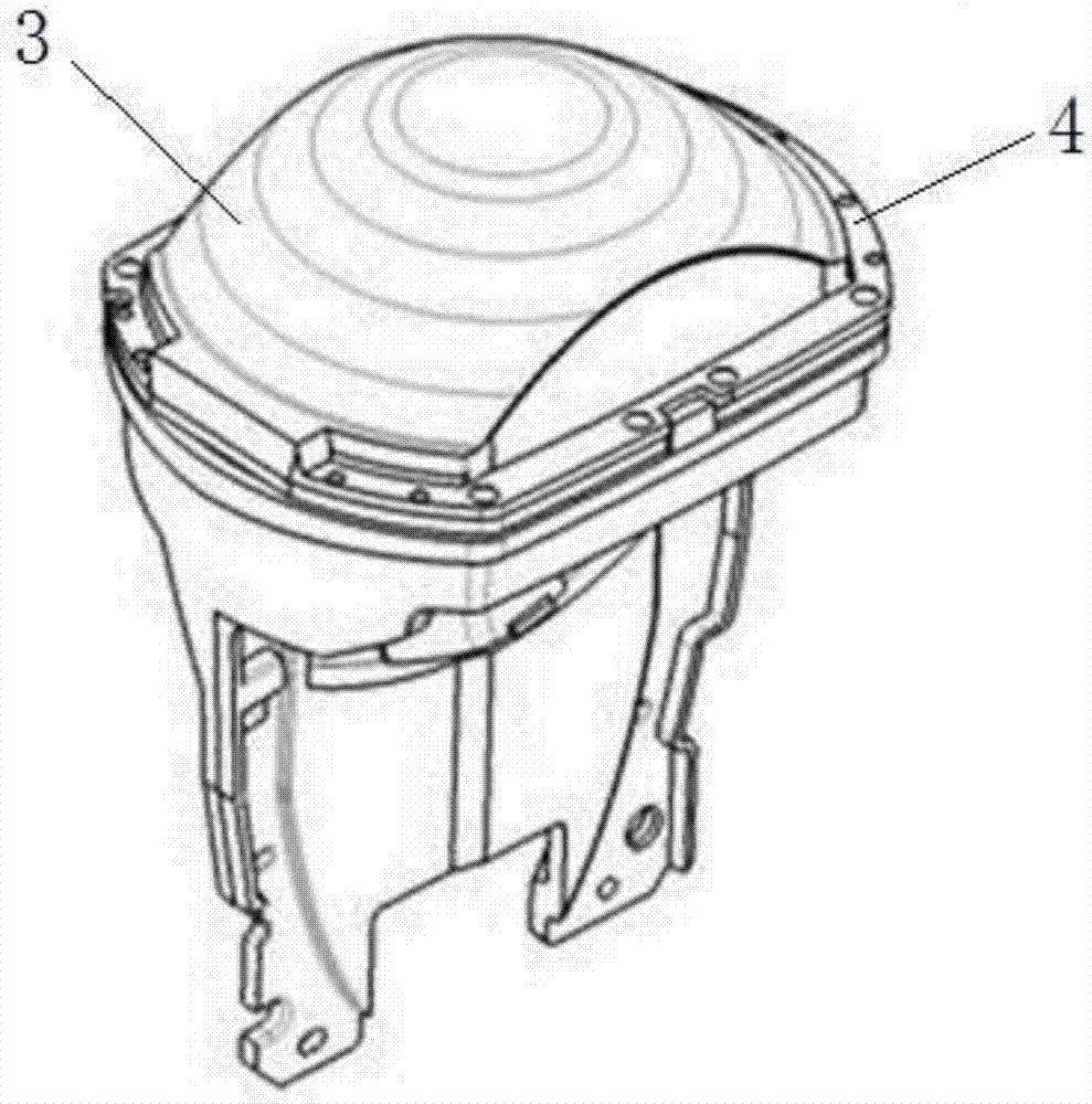 Automotive lamp lens welding device