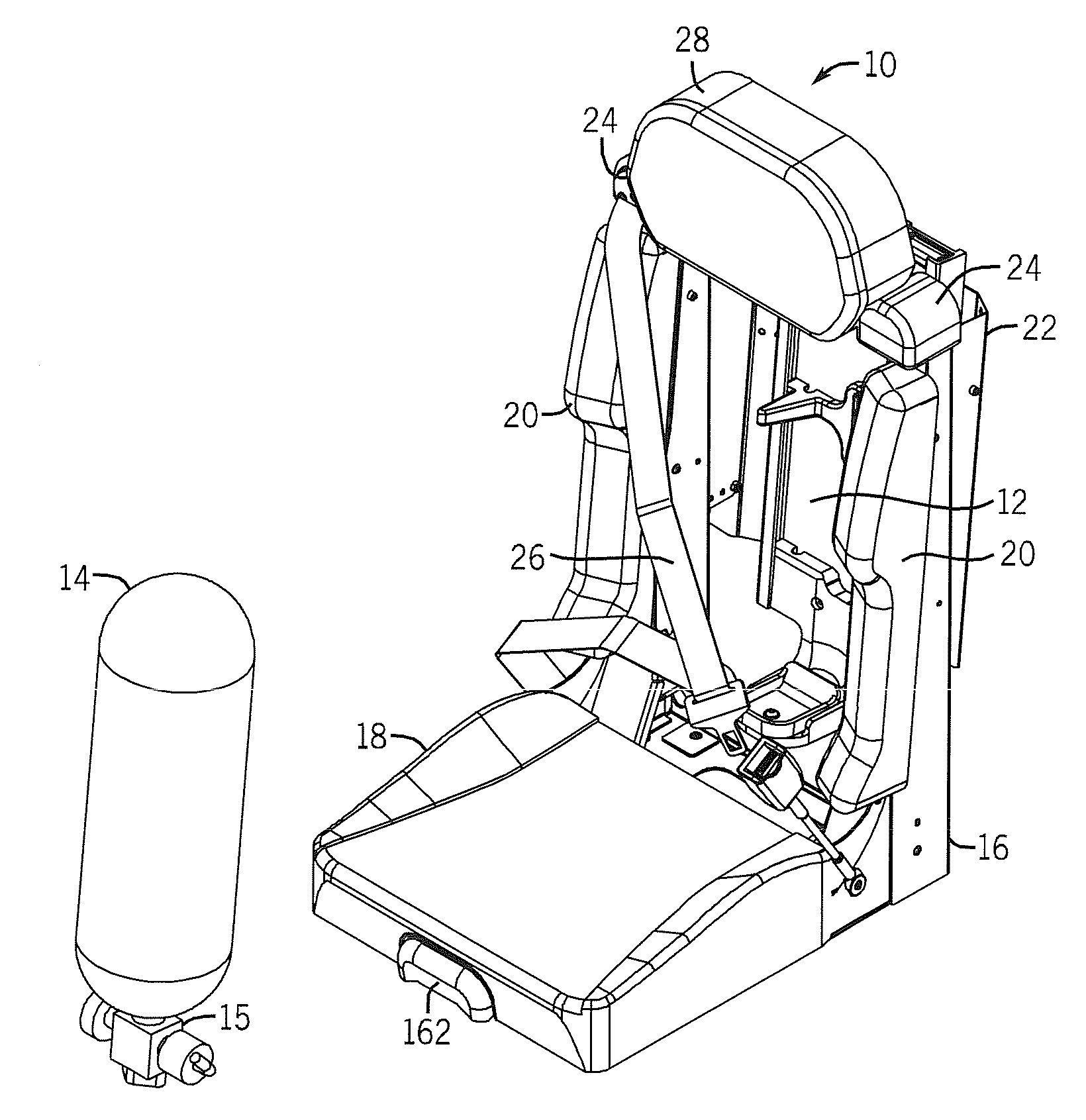 Automatic locking SCBA mounting bracket assembly