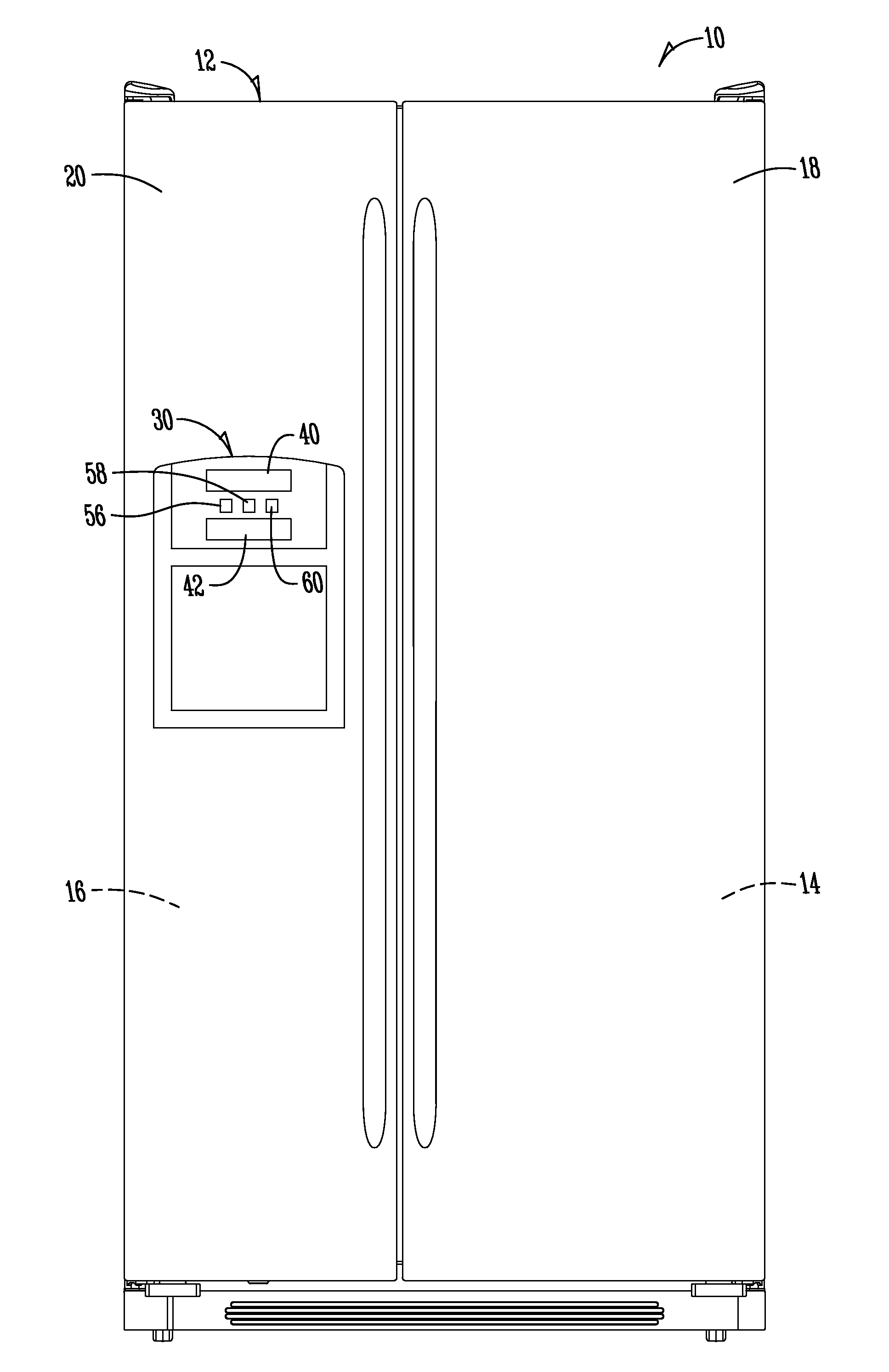 Refrigerator beverage flavor dispenser with flavor strength adjustment