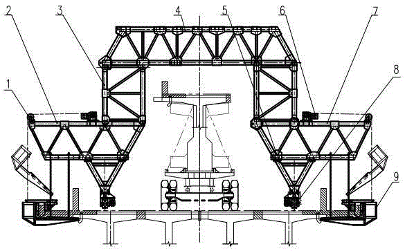 Cast-in-situ construction method of beam flange plates of acoustic barriers through movable mold base vehicles